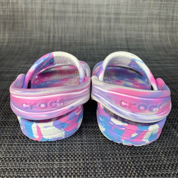 Crocs Easy on Clogs sling back Sandals Tie Dye Graphics infant Girls size 5 - Picture 6 of 12